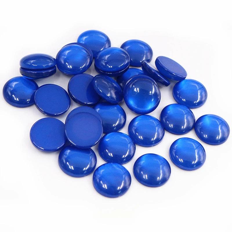 New Fashion 40pcs 8 10 12mm Mix Colors Cat's eye Series Flat back Resin Cabochons Jewelry Accessories Wholesale Supplies