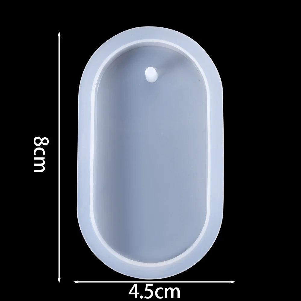 Round Pendants Silconne Mold Oval Necklace Pendant Epoxy Resin Mould for DIY Epoxy Resin Crafts Jewelry Making Tools