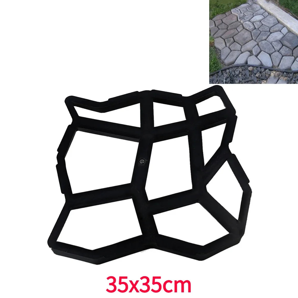 DIY Path Maker Paver Molds Stone Brick Concrete Mold Concrete Cement Walk Garden Path Paving Paver Reusable Patio Molds Paviment