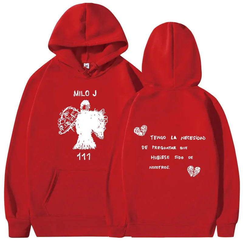 Rapper Milo J Hoodies 111 Album Merch Hooded Sweatshirt Men Women Clothes Fashion Hip Hop Vintage Long Sleeve Pullover Fans Gift