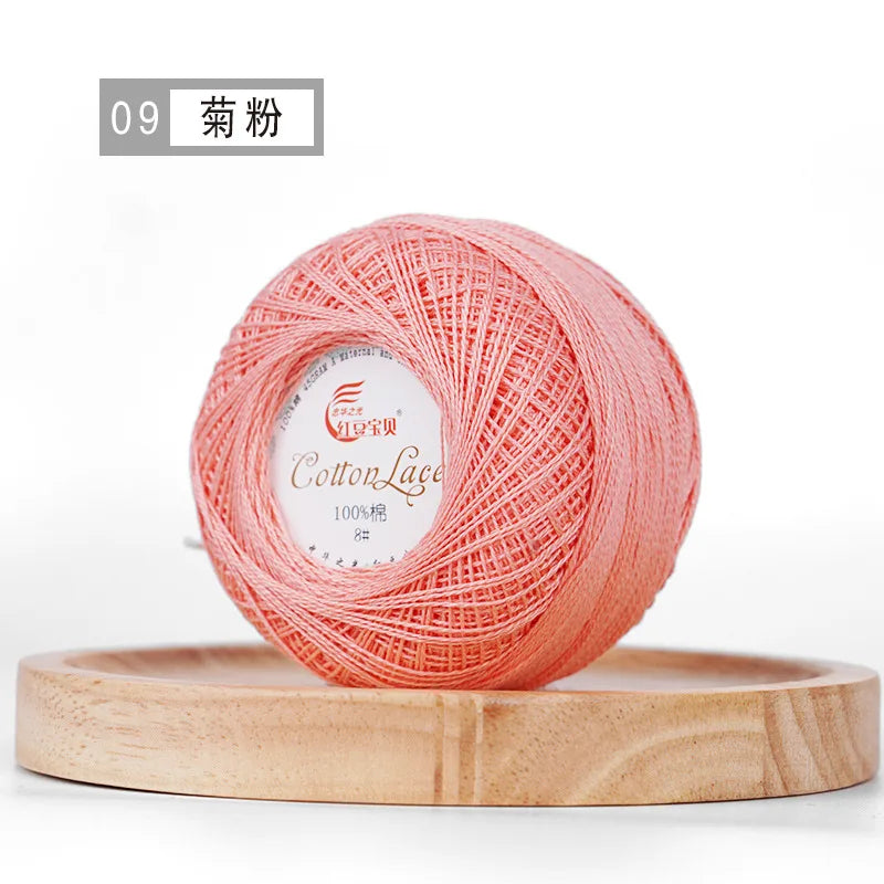 100% Cotton Mercerized Crochet Yarn 45g for Knitting and Embroidery Projects