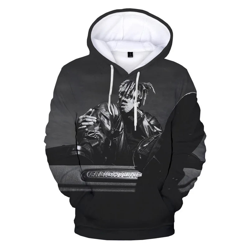 Juice WRLD Hoodies Men Women Hooded Sweatshirts Fashion Hip Hop Casual Pullovers Autumn Boys Girls Black Streetwear Juicewrld