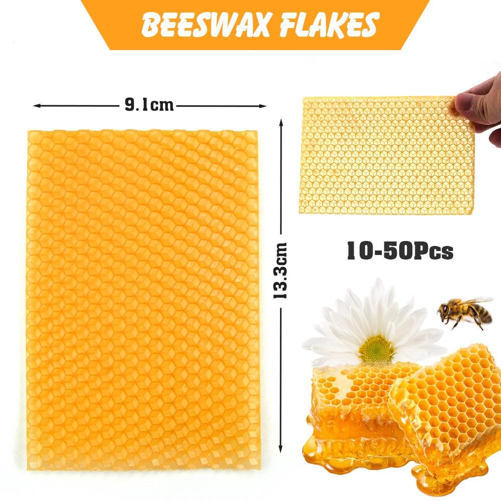 13x9cm Beekeeping Beehive Bees Wax Foundation Sheets Honeycomb Beeswax Sheets Nest Frame Making Material Queen Rearing System