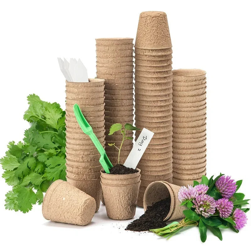 Degradable Plant Nursery Pots Vegetable Seedling Plant Pot for Greenhouse Planting Garden Flower Plant Container Cups