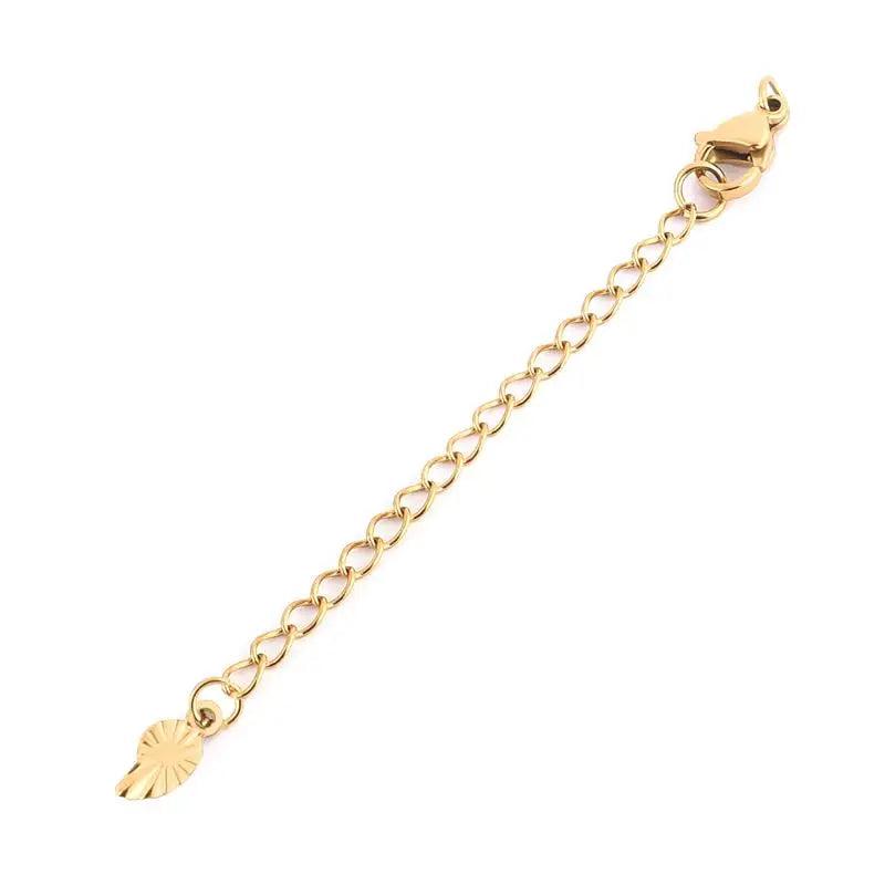 5pcs Stainless Steel Extension Extended Tail Chains With Lobster Clasps Connectors Findings For Bracelet Necklace Tail Chain