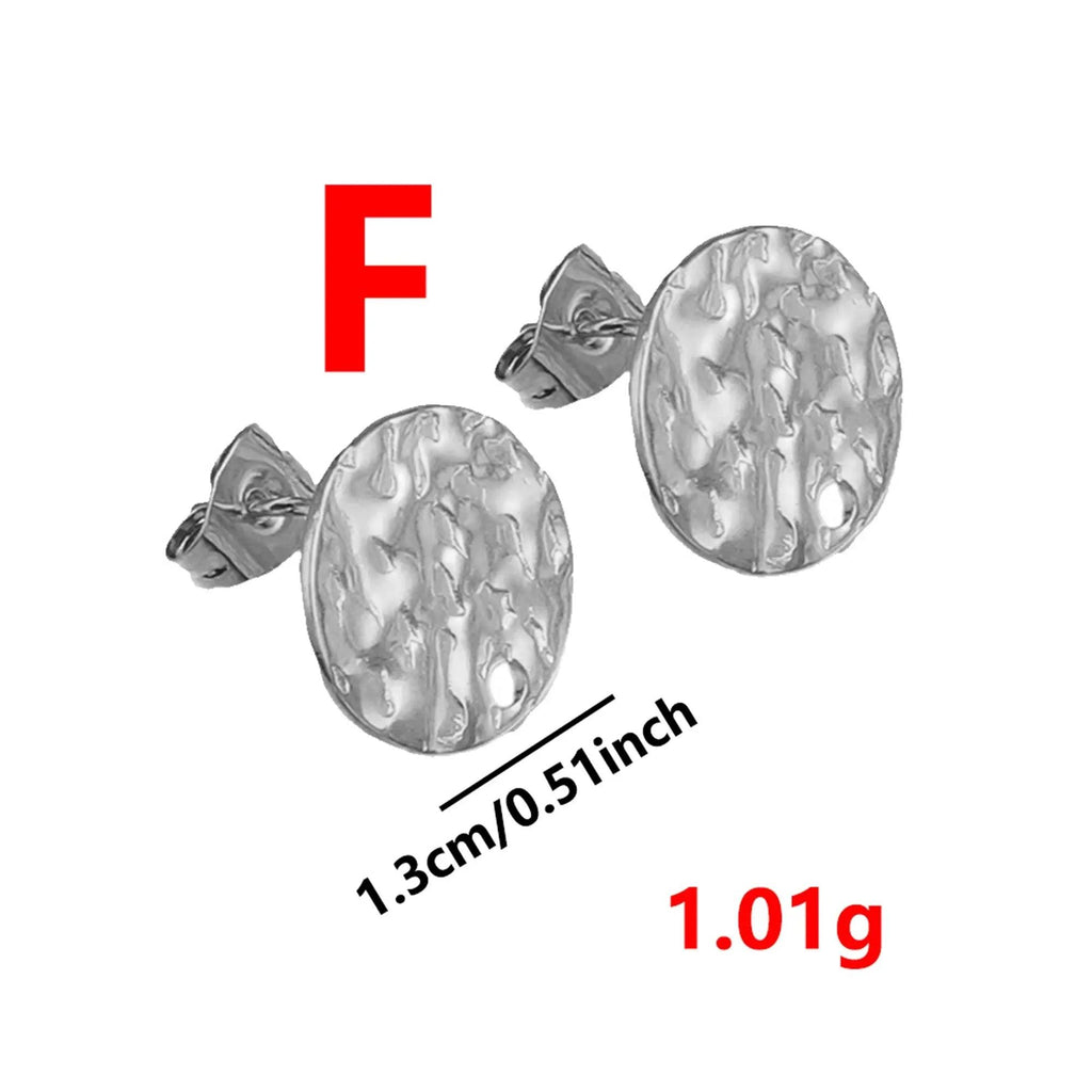 10 Pcs Stainless Steel Deep Embossed Soldering Pins DIY Earrings Jewelry Making Supplies Fine Classical Literature Seasons