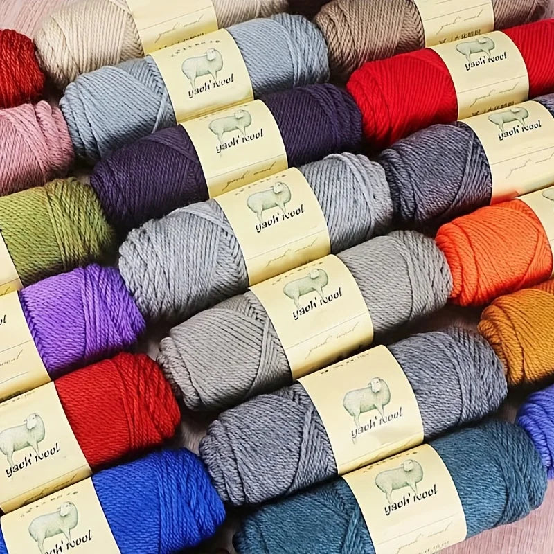 100g 50% Wool and 50% Acrylic Yarn for Hand Knitting and Crocheting Sweaters Blankets Hats and Shawls