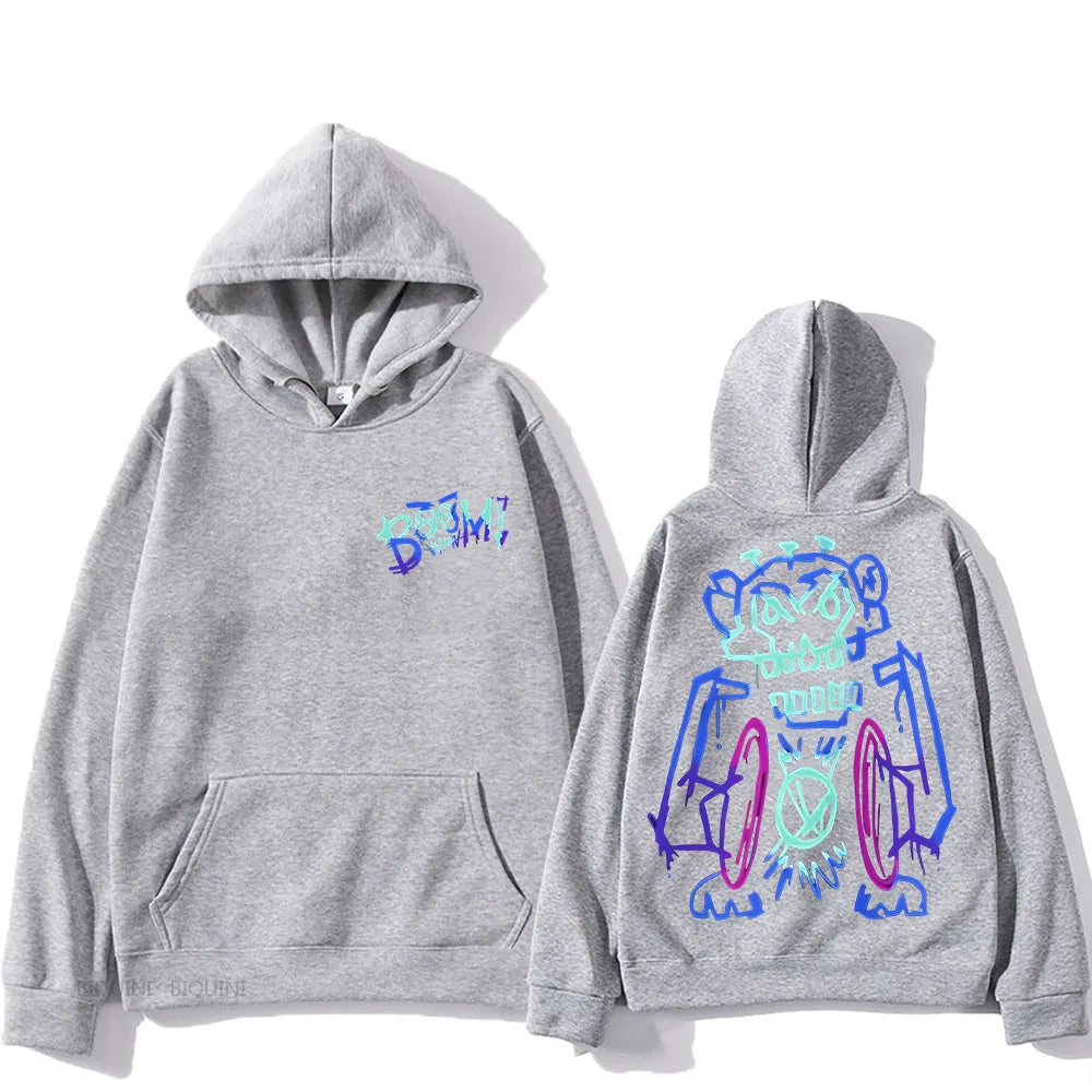 Jinx Arcane Hooded Cartoon Print Cute Fleece Comfortable Sweatshirt Funko Pop Harajuku Kawaii Clothes Unisex Anime Pullovers