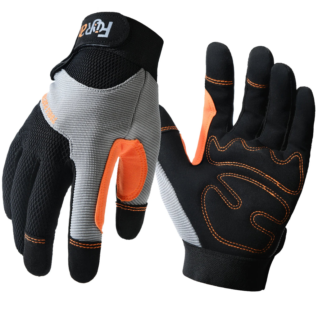 １Pairs Touchscreen Utility Outdoor Work Gloves for Men women, Breathable Camping Hiking Running Outside, Ultra-Soft Lightweigh