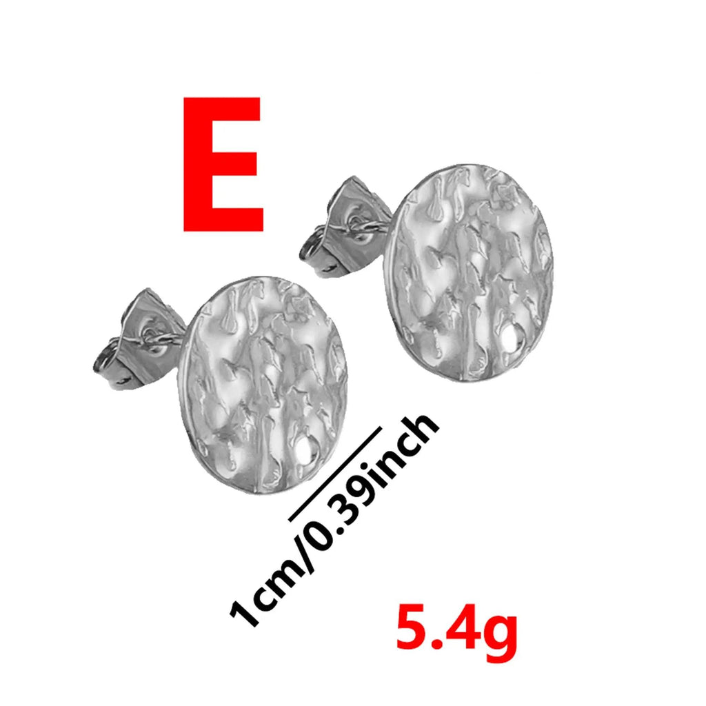 10 Pcs Stainless Steel Deep Embossed Soldering Pins DIY Earrings Jewelry Making Supplies Fine Classical Literature Seasons