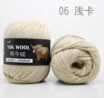 Yak Wool 3 Strand Medium Thick Handwoven Yarn For Sweaters