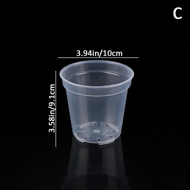 Round Planter Pot Orchid Nursery Container Planter Container Transparent Orchid Container Round Starting Pots