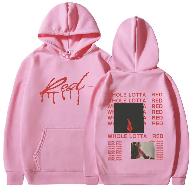 Rapper Playboi Carti Hoodie Album Whole Lotta Red Opium Merch Sweatshirt Men Women Fashion Hip Hop Oversized Pullover Streetwear