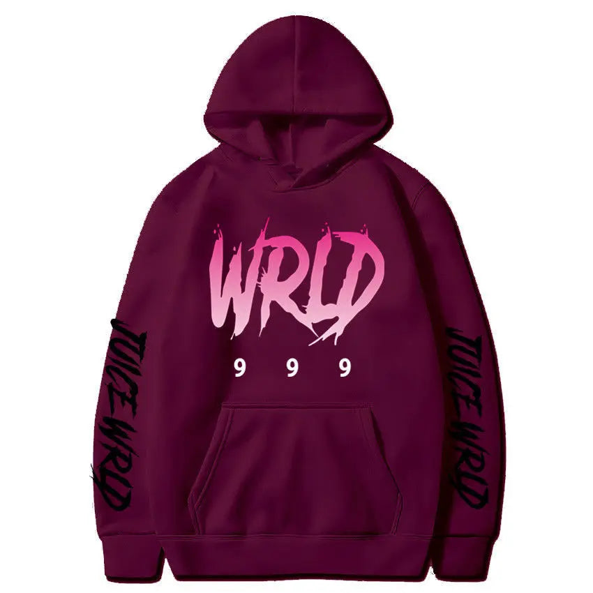 Rapper Juice Wrld 999 Letter Printed Hoodie Y2k Women's Casual Fashion Sportswear Autumn/Winter Hoodie Men's Women's Clothing