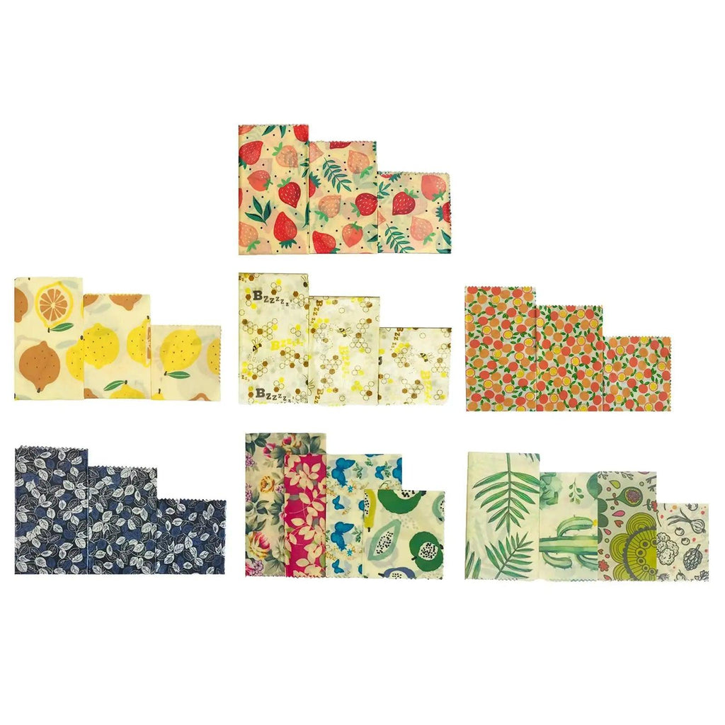 4 Pieces Reusable Beeswax Food Wraps for Sandwich Biodegradable Food Cover