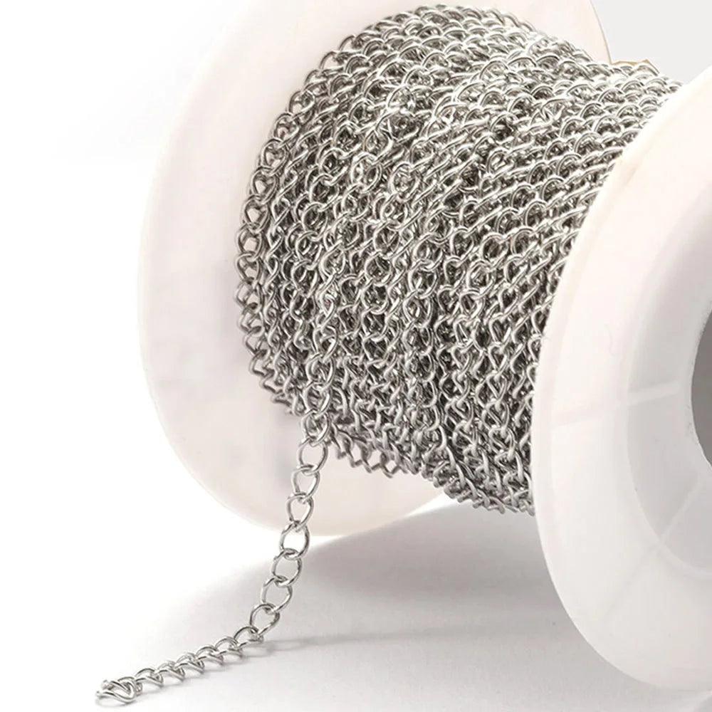2meters Stainless Steel Extension Chain 2/3/4mm Necklace Chains for Bracelet Necklace DIY Jewelry Making Supplies