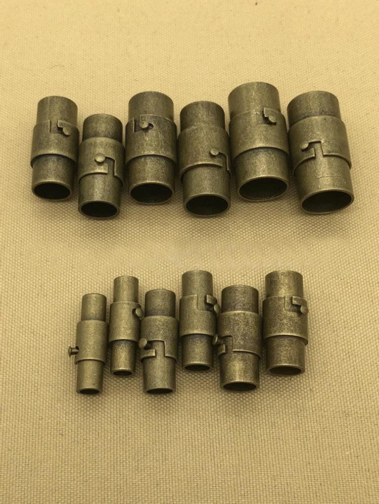 5Pcs 3/4/5/6/7/8/9/10MM Leather Cord End Cap/ Magnetic Clasp With Locking Mechanism,Connector For Bracelet Necklace Making