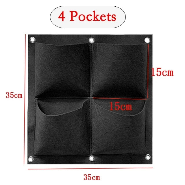 Green Plant Growing Bag Big Size Pockets Planter Vertical Garden Vegetable Living Growing Bags Flowers Supply Garden Planter Bag