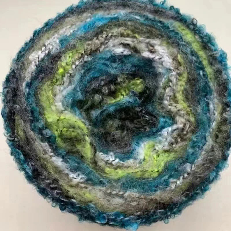 Gradient Mohair Wool Blend Yarn 50g Chunky Fluffy Crochet