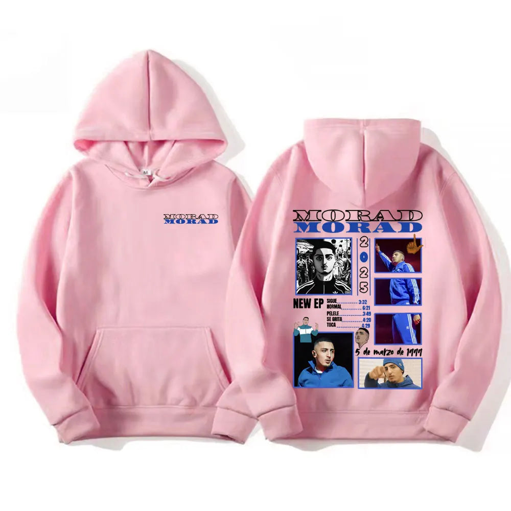 Rapper Morad MDLR 2025 Tour Merch Sweatshirts Men Fashion Hip Hop Pop Music Hoodies Unisex High Quality Casual Hoodie Streetwear