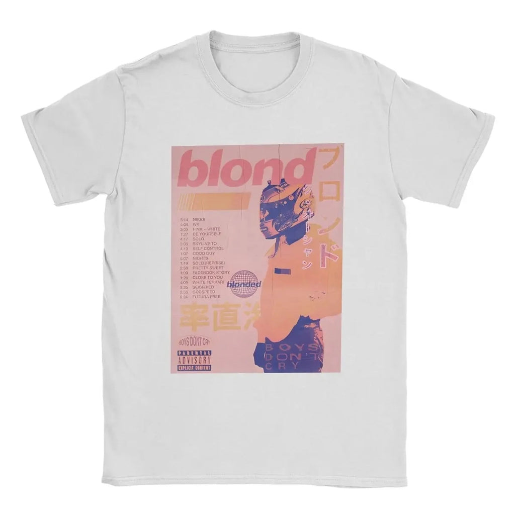 Blond Franks Rapper Ocean T Shirts Men's Cotton Casual Hip Hop Music Tee Short Sleeve Gift Idea