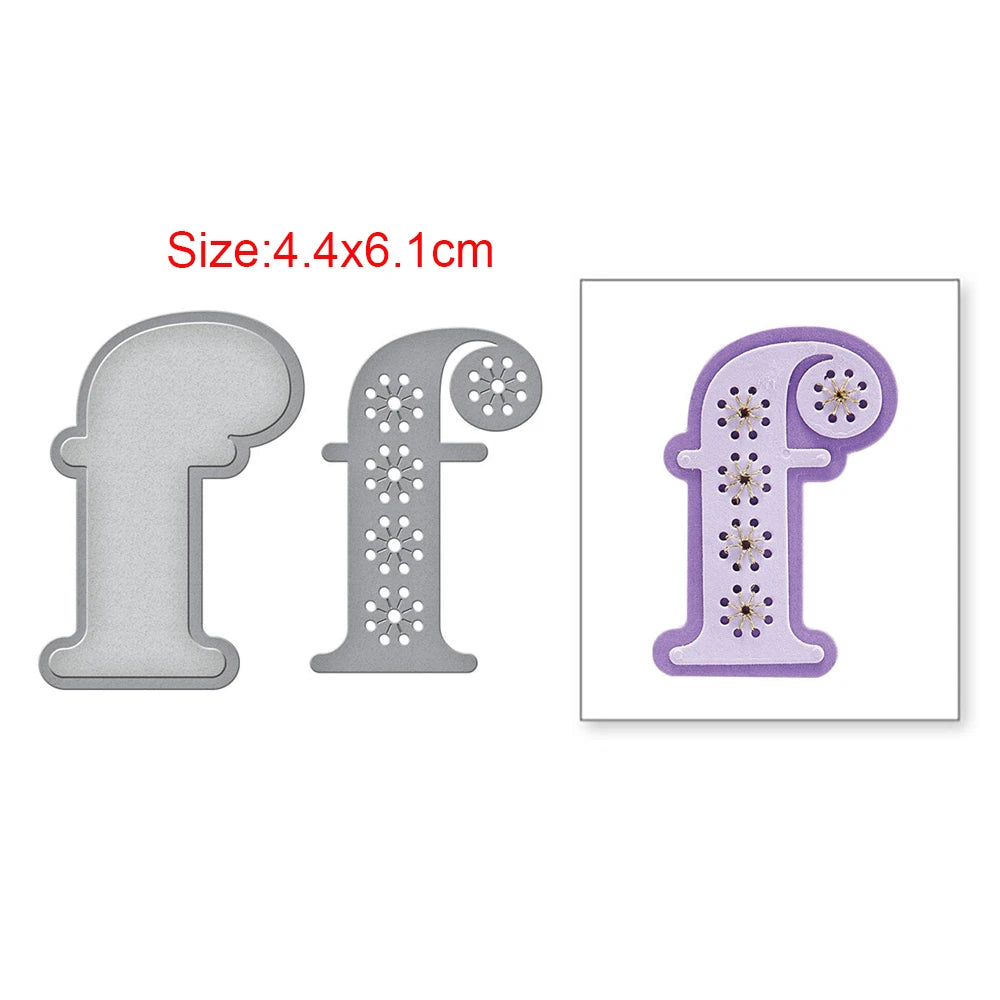 Stitched Alphabet Metal Cutting Dies Stitched Punctuation Symbols Numbers Die Cuts for DIY Scrapbooking Crafts Card Making