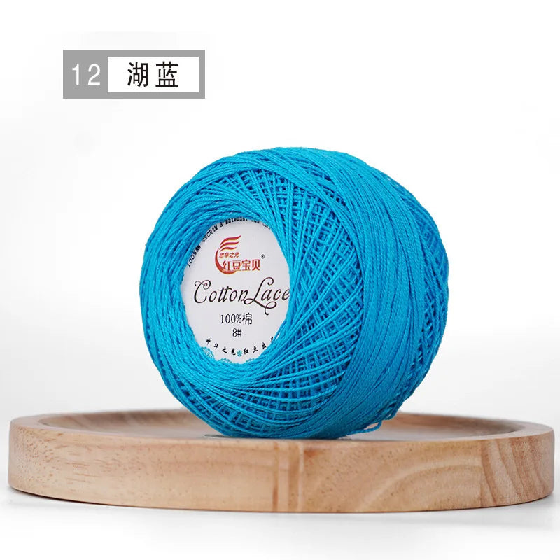 100% Cotton Mercerized Crochet Yarn 45g for Knitting and Embroidery Projects