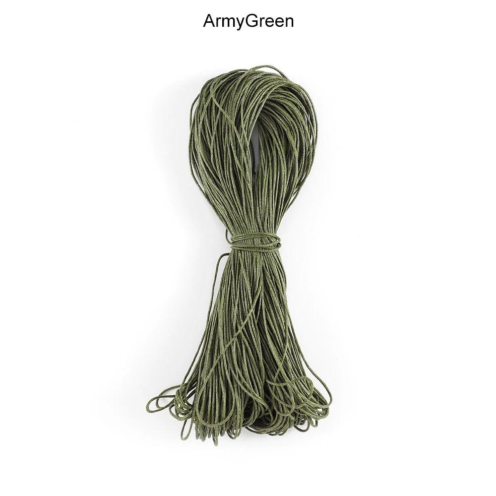 65m/Lot Waxed Cotton String Beading Cord Rope 1mm For Bracelet And Necklace Jewelry Making Weaving Supplies Accessories