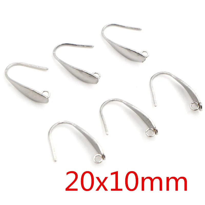 20pcs 316 Stainless Steel Geometric Polygonal Earring Stud Hooks Posts Connector For DIY Jewelry Making Supplies