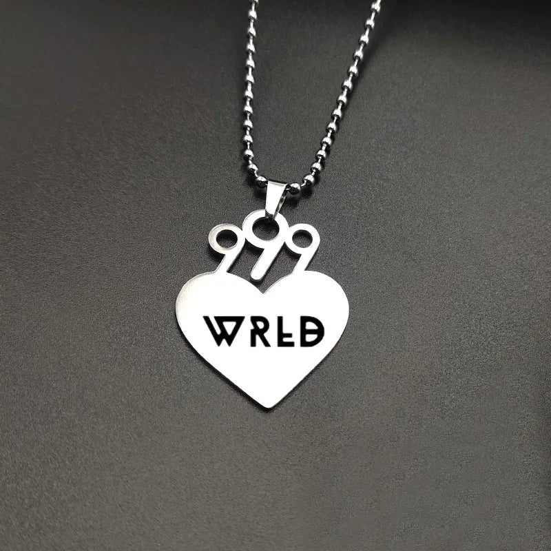 Juice Wrld 999 Stainless Steel Necklace Pendant with No Fading Hip Hop Rap Jewelry for Men Boys Fans Gifts