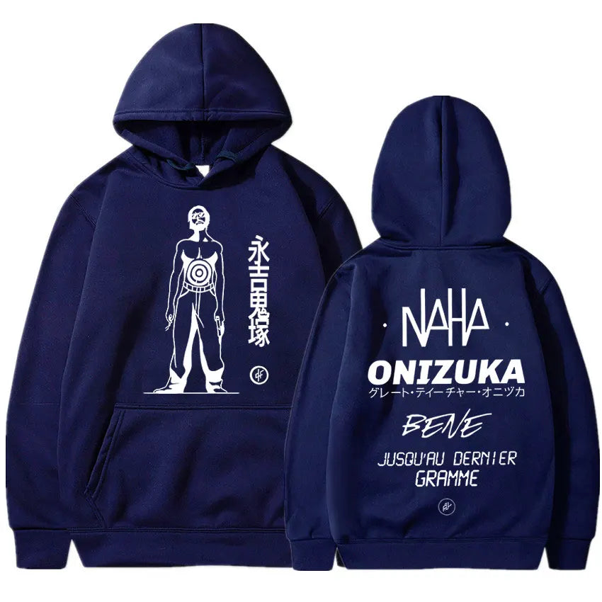 French Rap Band Le Monde Chico Album PNL Onizuka Print Hoodie Oversize Hoodies Streetwears Casual Hip Hop Hooded Sweatshirts