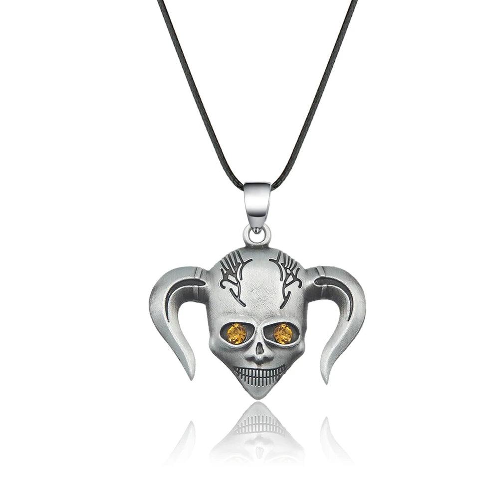 Anime Bleach Quincy Ishida Uryuu Necklace Cosplay Alloy Choker Chain Ginrei Gojiaku Amulet Pendant Necklace Jewelry Accessories