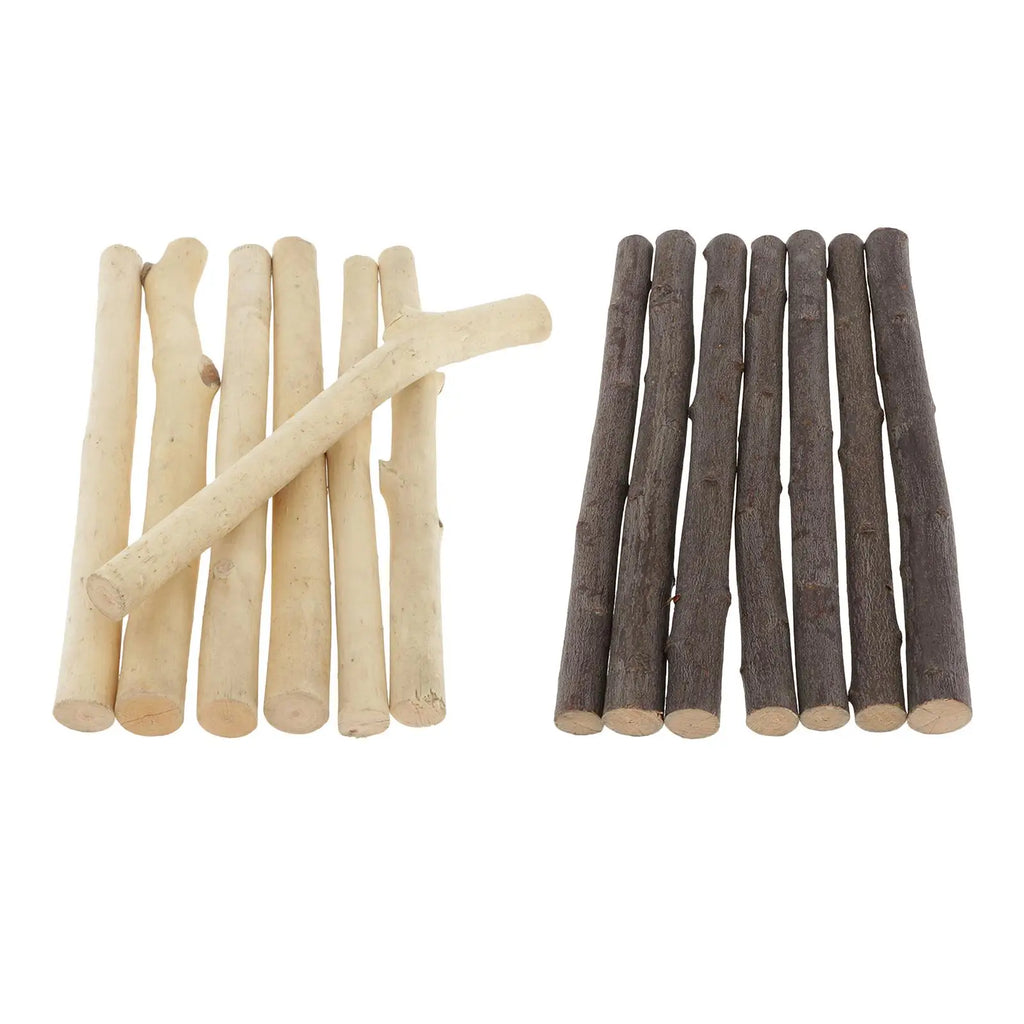 7Pcs Rustic Driftwood Wood Sticks Wooden Twigs Natural Unfinished Craft Branch Logs for Arts Crafts, Photo Props, Embellishments