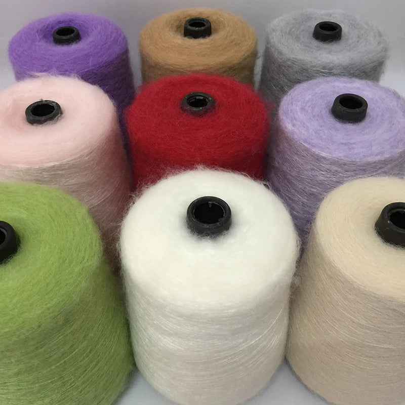 500g Mohair Silk Wool Yarn For Knitting Thin Angora Crochet Thread Soft DIY Sweater Scarf Shawl Puffy Line Lanas Free shipping