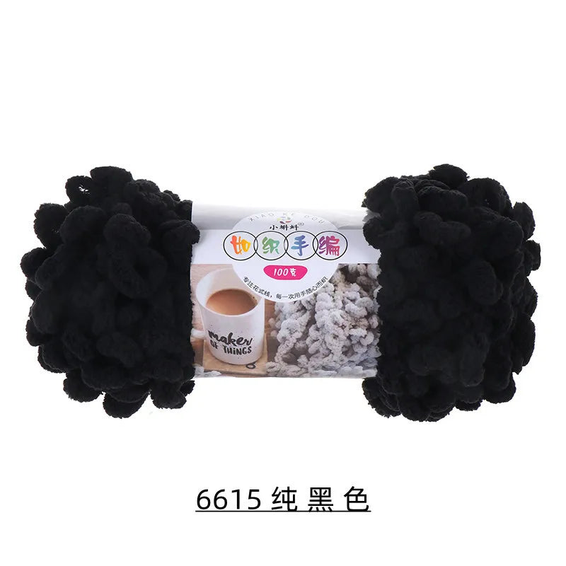 100g 100% Polyester Finger Loops Yarn for Hand-woven DIY Knitting and Crocheting Projects
