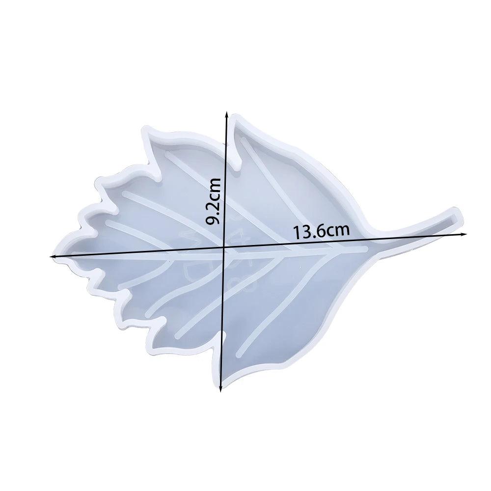 1Pcs Palm Trees Leaf Coasters Silicone Mold Maple Leaves Epoxy Resin Mould  For Hand Craft Ornamentation Home Table Decoration