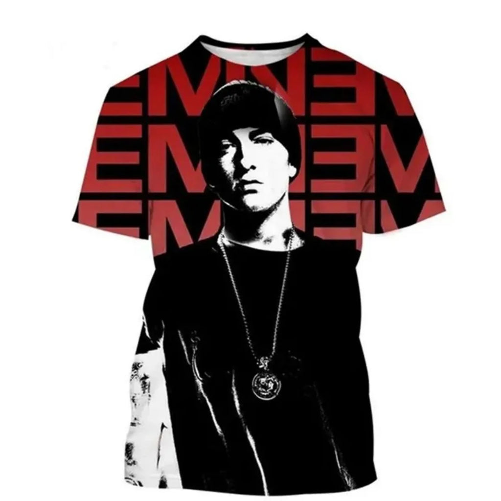 Summer Eminem Graphic Print 3D T-Shirt for Men and Unisex Fashion