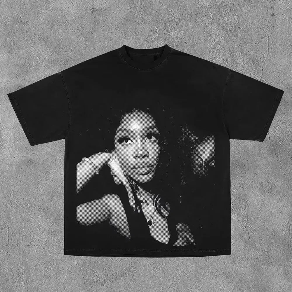 MSZA SOS Album Shirt for Men Unisex Softstyle T-Shirt Music RnB Singer Gift for Fans