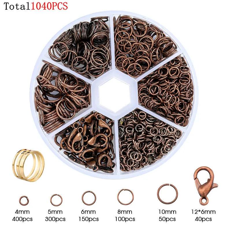 Alloy Accessories Jewelry Findings Set Earring Making Kit Lobster Clasp Open Jump Rings Repair Tools DIY Jewelry Making Supplies