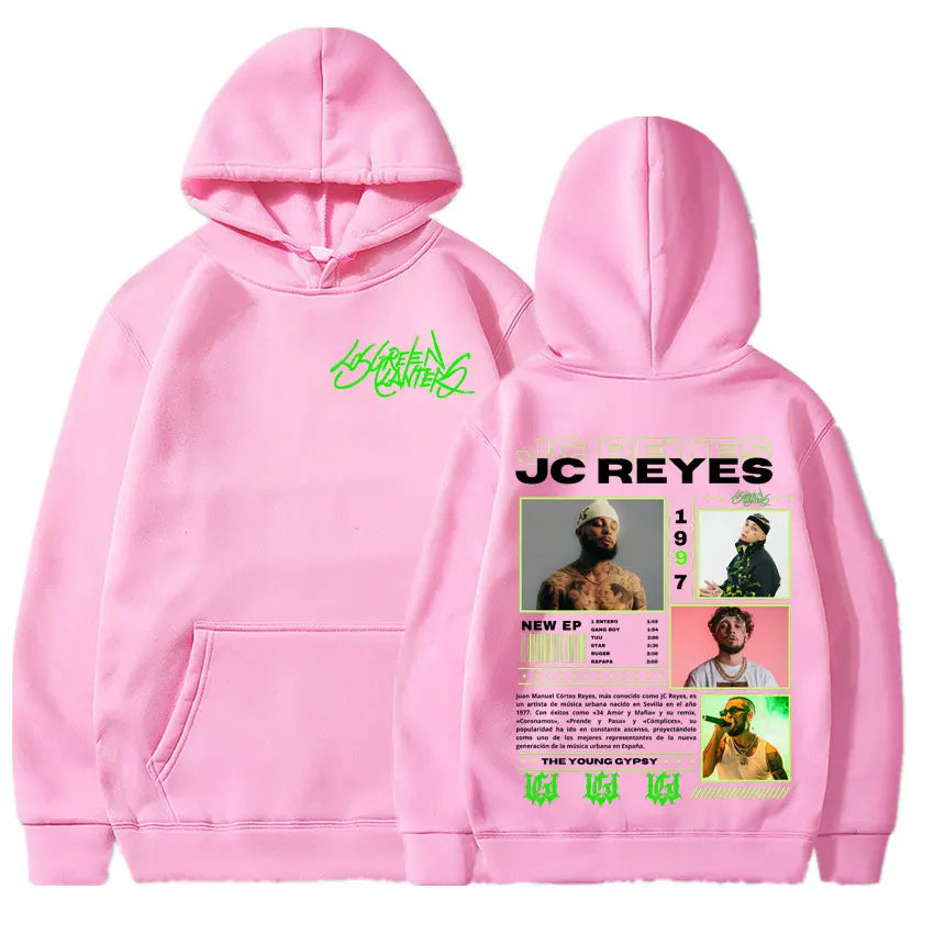 Rapper Jc Reyes Album Tour 2025 Graphic Hoodies Men Women Harajuku Hip Hop Fashion Hooded Sweatshirts Hoodie Casual Pullovers