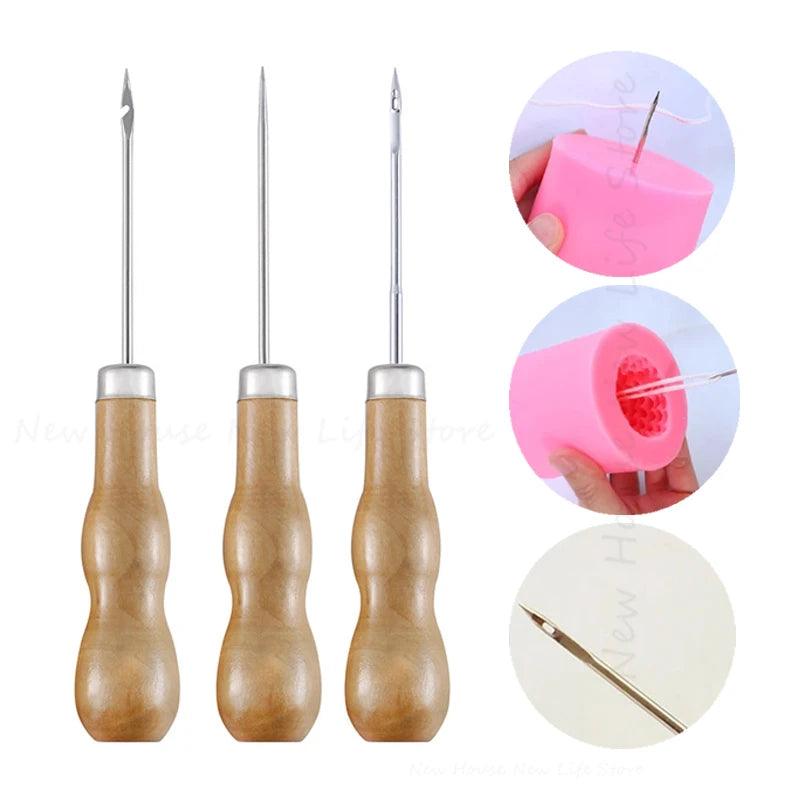 Round Hole Cone Silicone Punch Tool Handmade Candle Making Mould Punch Pottery Crafts Detail Processing Needle Candle Wick Tools - Winord