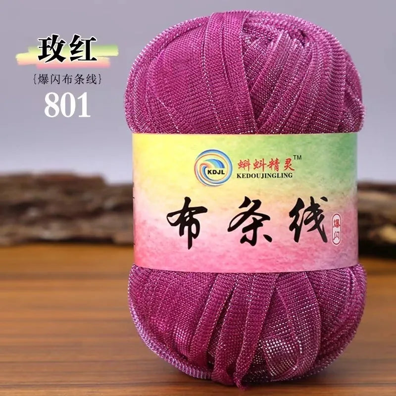Colorful Sparkling Metallic Knitting Yarn 50g 30m Crochet