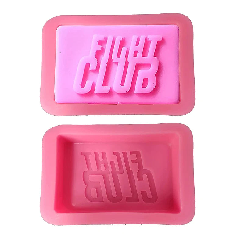 Fight Club Soap Silicone Mold Rectangle Bath Bomb Lotion Bar Making Supplies Moule Savon Molde Jabon Cake Loaf Pan Accessories