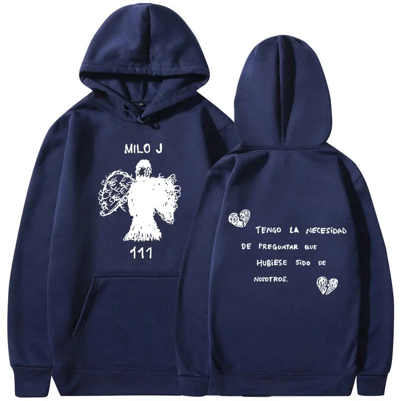Rapper Milo J Hoodies 111 Album Merch Hooded Sweatshirt Men Women Clothes Fashion Hip Hop Vintage Long Sleeve Pullover Fans Gift