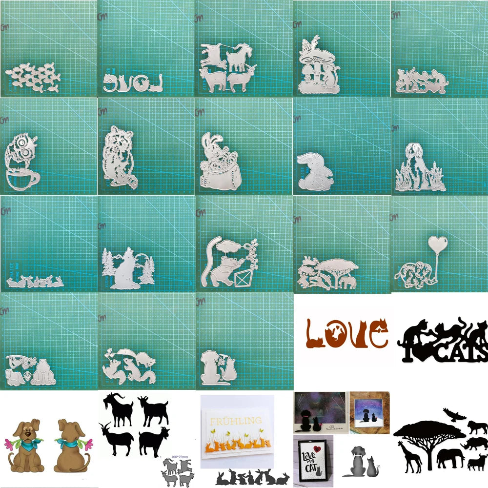 Animal Metal Cutting Dies Stencil Scrapbooking DIY Album Stamp Paper Card Embossing Decor Craft Knife Mould