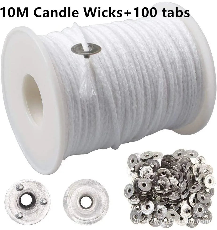 DIY Wax Core 61 M Long Cotton Woven Candle Lamp Wick Candle Accessories Candle Lamp Wick Candle Making Kit Candle Lamp Wick