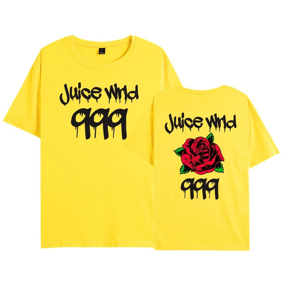 Rapper Juice Wrld 999 Short T Shirt Men's Women's Letter Printed Tshirts Y2k Casual Fashion Sportswear Summer Clothing