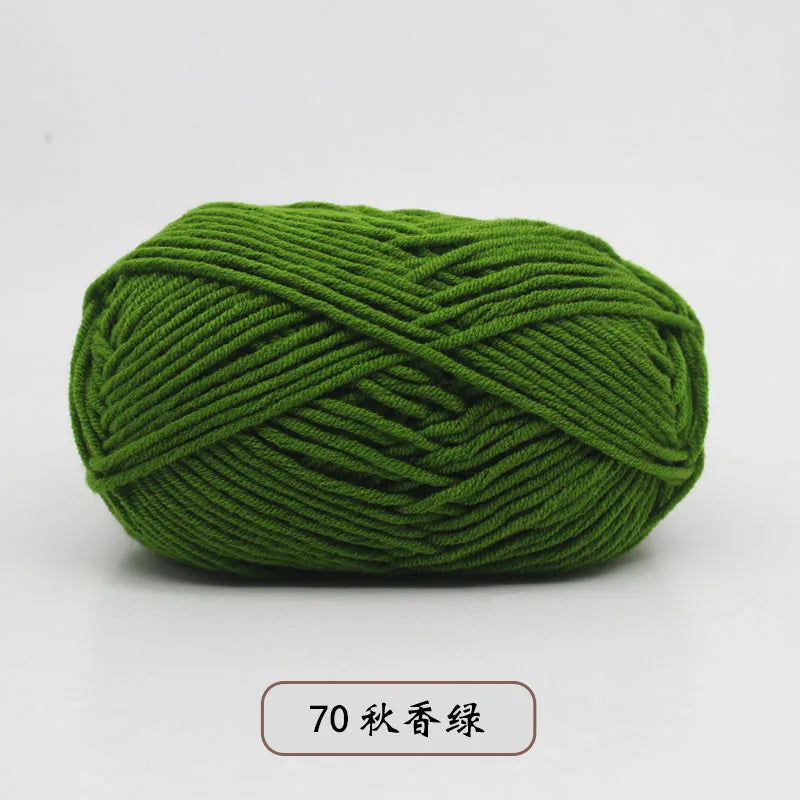 4ply Milk Cotton Knitting Yarn Set for Crochet Crafts and DIY Projects