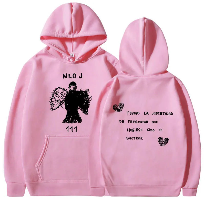 Rapper Milo J Hoodies 111 Album Merch Hooded Sweatshirt Men Women Clothes Fashion Hip Hop Vintage Long Sleeve Pullover Fans Gift