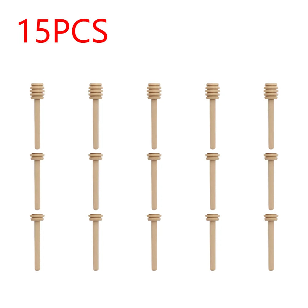 1-20pcs Wooden Honey Dipper Stick Honey Stirrers Long Handle Honey Spoon Dispense Drizzle Honey Wedding Party Favors for Honey